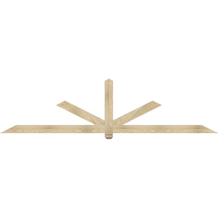 Ekena Millwork Kennewick Rough Sawn Timber Gable Bracket, Douglas Fir, 108"W x 27"H x 2"D x 4"F, 6/12 Pitch GBW108X27X0204KEN00RDF